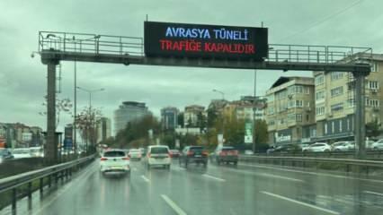 Son dakika haberi: Avrasya Tüneli trafiğe kapatıldı!
