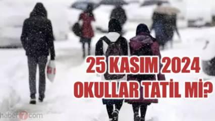 Yarın okullar tatil mi? 25 Kasım Pazartesi kar tatili olan iller belli mi?