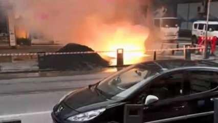 İstanbul'da korku dolu anlar: İSKİ çalışması sırasında elektrik kabloları koptu!