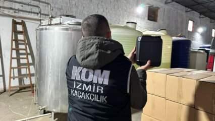 İzmir'de 28 bin litre etil alkol ele geçirildi