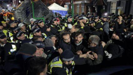 PKK destekçileri Londra'da ortaya çıktı! 7 kişi gözaltına alındı