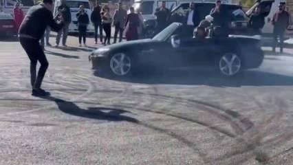 Yer: Antalya! Gelin ve damadın drift şovu pahalıya patladı