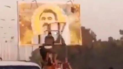 Rakka'da muhalifler Öcalan posterini parçaladı