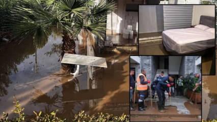 Bodrum’u sağanak vurdu! 60 ev ve 2 iş yerini su bastı