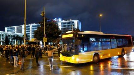 İETT'ye bağlı özel halk otobüsü sahipleri, Saraçhane'de eylem yaptı