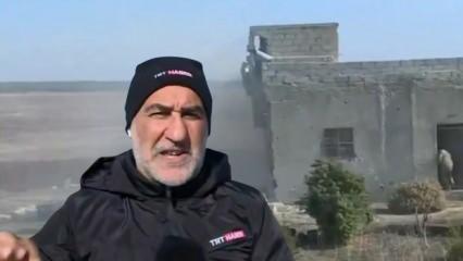TRT Haber'in Tel Rıfat'tan canlı yayınında PKK'nın tuzakladığı bomba patladı