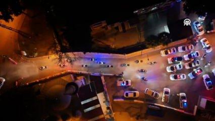 Yarış gecesine polis baskını! Dronla takip edip yakaladılar