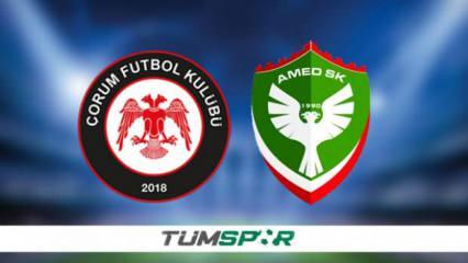 Çorum FK - Amedspor maçı hangi kanalda, ne zaman, saat kaçta?