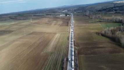 Hamzabeyli Sınır Kapısı'nda 31 kilometre TIR kuyruğu
