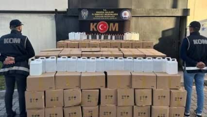 İçki operasyonu: 5 ton etil alkol ele geçirildi