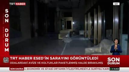 Rusya'ya kaçan Beşşar Esed'in Başkanlık Sarayı ilk kez görüntülendi!