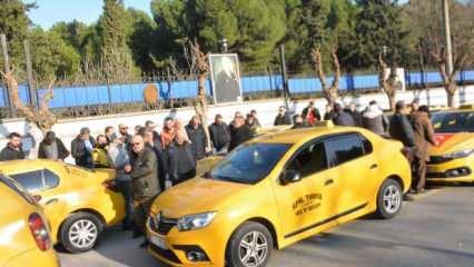 Manisa'da saldırıya uğrayan taksi esnafına anlamlı destek! 