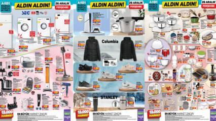 A101 26 Aralık aktüel ürünler kataloğu! Stanley termos, dubai çikolatası, ayakkabı, mont, oyun konsolu