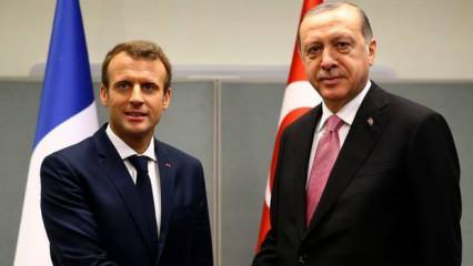 Cumhurbaşkanı Erdoğan, Macron ile görüştü!