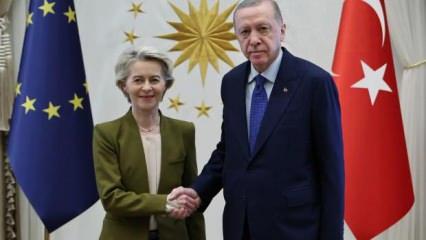Cumhurbaşkanı Erdoğan, Ursula von der Leyen’i kabul etti
