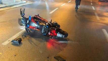Dur ihtarına uymayarak polise çarpan motosikletli tutuklandı