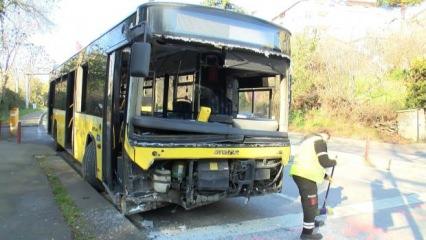 İETT otobüsü otomobile çarptı! 2 kişi yaralandı