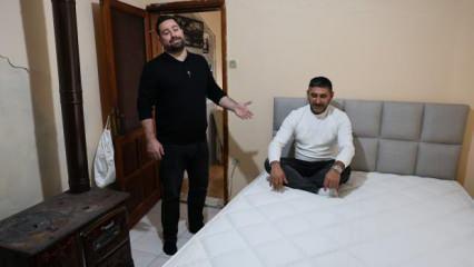 İzmir'de kendini evinde sanıp mağazada sızan adama uyuduğu yatak hediye edildi