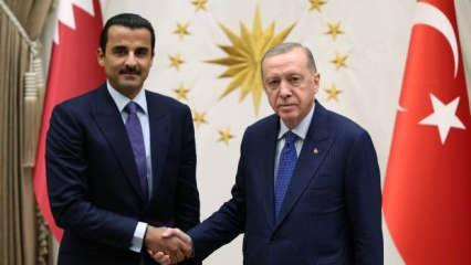 Katar Emiri Beştepe'de! Erdoğan'dan önemli Suriye çağrısı