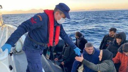 Ölüme sürüklenen göçmenlere, Sahil Güvenlik'ten yardım eli
