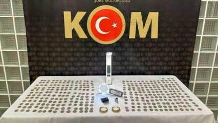 Tarihi eser operasyonunda 339 sikke ele geçirildi
