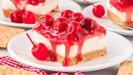 Yedikçe yediren tam ölçülü "Vişneli Cheesecake"