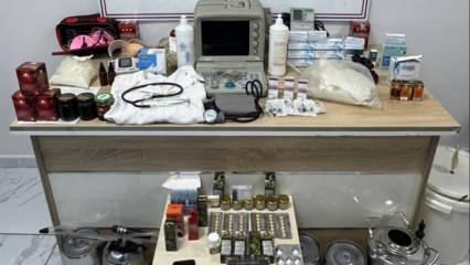 Yetki belgesiz hasta muayene eden doktor ile sahte ilaç üreten eşine gözaltı