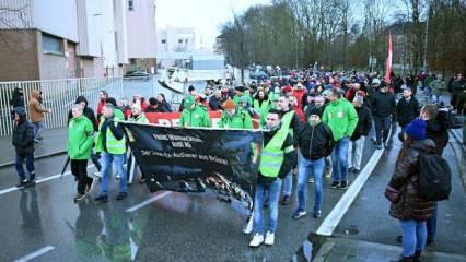 Audi Brüksel fabrikası çalışanlarından protesto