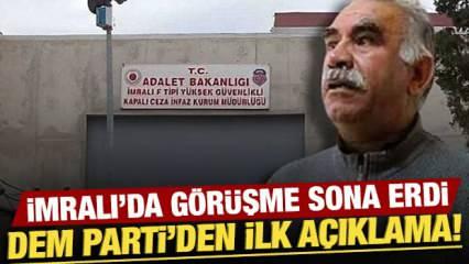 İmralı'da görüşme sona erdi: DEM Parti'den ilk açıklama!