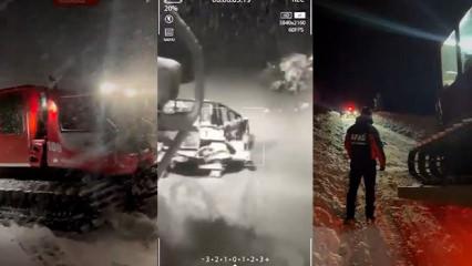 1,5 metrelik karda zamanlı yarış: Kemoterapi randevusuna yetiştirildi