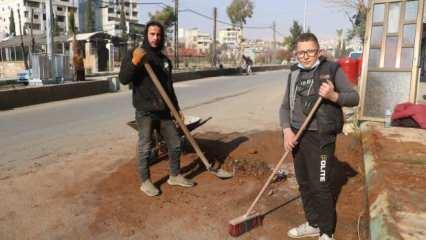 Şam caddelerinde temizlik seferberliği!