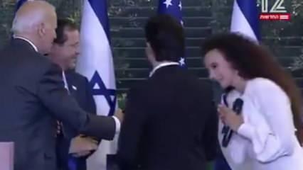 Batı'nın ikiyüzlülüğü... Yahudi kadın Biden'in elini inancı gereği sıkmıyor