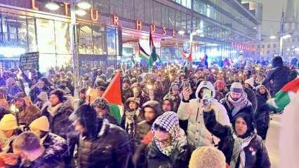 İsveç'te yüzlerce kişi, Gazze için yılbaşı kutlamasını iptal etti
