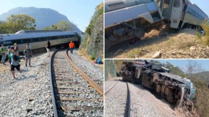 Meksika'da tren raydan &ccedil;ıktı: 13 &ouml;l&uuml;, 98 yaralı