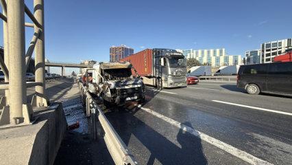 TEM Otoyolu'nda ara&ccedil; yangını: S&uuml;r&uuml;c&uuml; son anda kurtuldu!