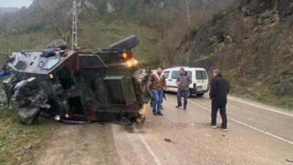 Ticari ara&ccedil;la &ccedil;arpışan askeri ara&ccedil; devrildi