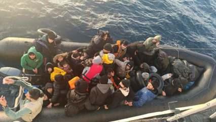 Ege Denizi'nde 40 düzensiz göçmen yakalandı