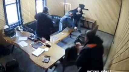 Fabrika sahibine doğrulttuğu silah tutukluk yaptı; o anlar kamerada