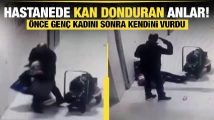 Hastanede dehşet anları! Önce çalışma arkadaşını sonra kendini vurdu