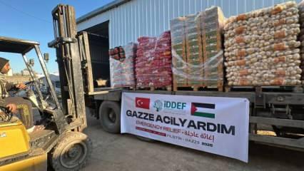 İDDEF'ten Gazze'ye 36 ton taze gıda yardımı