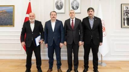 Memur-Sen'den Bakan Işıkhan'a 'zam ve refah payı' ziyareti