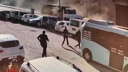 Hatay'da freni arızalanan kamyon 5 araca birden çarptı! 