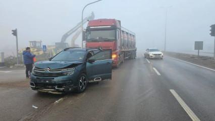 Yoğun sis kazaya neden oldu: 1 yaralı!