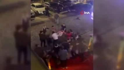 Alkollü olup etrafa rahatsızlık veren grub meydan dayağı yedi