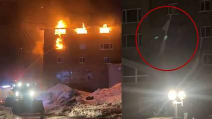 Bolu'da korku dolu anlar kamerada: Ölümden çarşaflarla kurtulmaya çalıştılar!