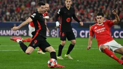 Devler Ligi'nde 9 gollü çılgın maç! Kerem ve Orkun'lu Benfica, Barça'ya diş geçiremedi