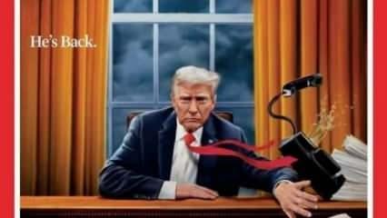 Time dergisinden dikkat çeken kapak... O (Donald Trump) döndü!