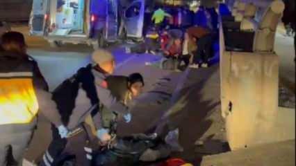 Motosiklet, yayalara çarptı: 1 ölü, 3 yaralı