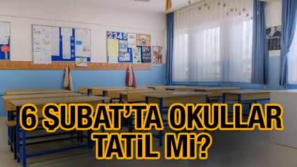 6 Şubat 2025 hangi illerde okullar tatil? Bugün okul var mı?
