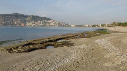 Alanya'da deniz suyu 7-8 metre çekildi